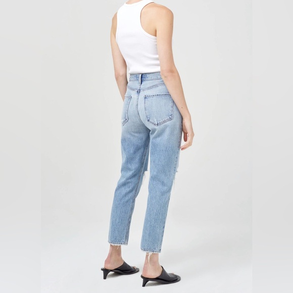 AGOLDE Riley High Rise Straight Crop Jean - Blitz - Picture 2 of 4